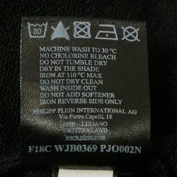 Phillipp Plein Fucking Fresh Black Distressed Front Zip Hoodie XS