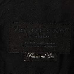 Pre Owned Philipp Plein Black Skull Pattern Cotton Diamond Cut Shirt L