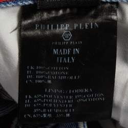 Pre Owned Philipp Plein Blue Denim Straight Fit Jeans M/Waist 32"
