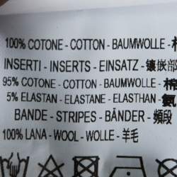 Pre Owned Philipp Plein Couture Black and Red Knit Tartan Panel Jogger Pants S 