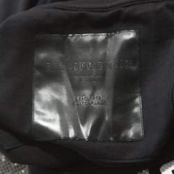 Pre Owned Philipp Plein Black Skull Print Cotton Crystal Embellished T-Shirt 4XL