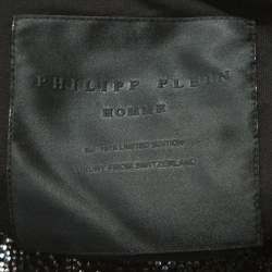 Pre Owned Philipp Plein Black Cotton Crystal Embellished Like Sparks T-Shirt 5XL