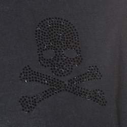 Pre Owned Philipp Plein Black Embellished Cotton Platinum Cut Shirt 5XL