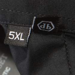 Pre Owned Philipp Plein Black Embellished Cotton Platinum Cut Shirt 5XL