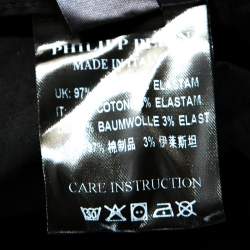 Pre Owned Philipp Plein Black Embellished Cotton Platinum Cut Shirt 5XL