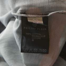 Pre Owned Philipp Plein Orange Camouflage Print Cotton Volantine Polo T-Shirt 3XL