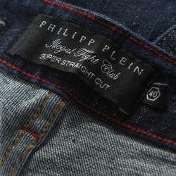Philipp Plein Blue Denim Super Straight Cut Snatch Jeans 3XL