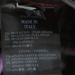 Pre Owned Philipp Plein Grey Distressed Denim Super Straight Cut Jeans 3XL