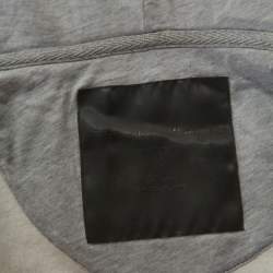 Pre Owned Philipp Plein Grey Jersey Skull Embellished Zip Front Hooded Jacket M