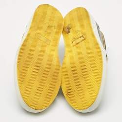 Pre Owned Philipp Plein Black Quilted Leather Skull Slip On Sneakers Size 44