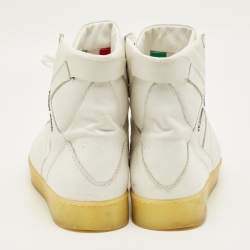 Pre Owned Philipp Plein Lullaby Size 41 White Quilted Leather High Top Sneakers