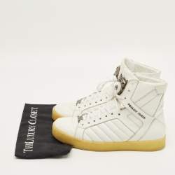 Pre Owned Philipp Plein Lullaby Size 41 White Quilted Leather High Top Sneakers