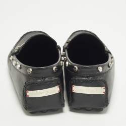 مملوكة مسبقًا حذاء لوفرز فيليب بلين مرصع جلد سافينو أسود مقاس 40