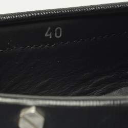 مملوكة مسبقًا حذاء لوفرز فيليب بلين مرصع جلد سافينو أسود مقاس 40