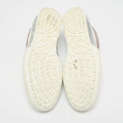 Pre Owned Philipp Plein Size 42 White Leather Lace Up Sneakers