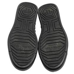 Pre Owned Philipp Plein Black Patent Leather Studded Accents Brogues Size 43