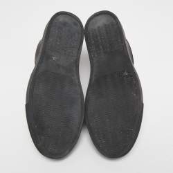 Philipp Plein Black Leather Skull Slip On Sneakers Size 41
