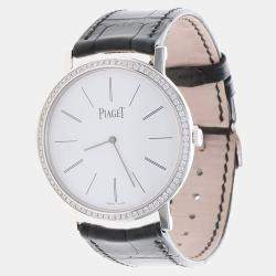 Pre Owned ساعة بياجيه ألتيبلانو G0A29165 تعبئة يدوية مع ماس أبيض وذهب أبيض 18 قيراط للرجال 38 ملم