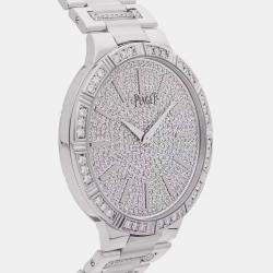 Pre Owned Piaget Dancer G0A34054 Silver 18K White Gold, Diamond Manual Winding Men's Wristwatch 38mm