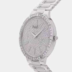 Pre Owned Piaget Dancer G0A34054 Silver 18K White Gold, Diamond Manual Winding Men's Wristwatch 38mm