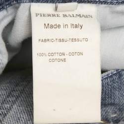 Pre Owned Pierre Balmain Blue Distressed Denim Jeans M Waist 33"