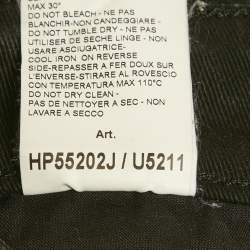 Pre Owned Pierre Balmain Black Washed Denim Panel Detail Jeans M Waist 33"