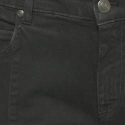 Pre Owned Pierre Balmain Black Washed Denim Panel Detail Jeans M Waist 33"