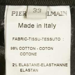 Pre Owned Pierre Balmain Black Washed Denim Panel Detail Jeans M Waist 33"