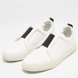 PIERRE HARDY White Leather Lace Up Sneakers Size 43