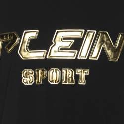 Plein Sport Black/Gold Jersey Logo T-Shirt L