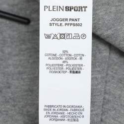 Plein Grey Jersey Logo Print Jogger Pants L