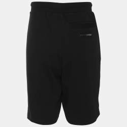 Pre Owned Plein Sport Black/Gold Jersey Logo Print Shorts XL