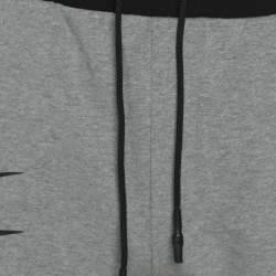 Plein Sport Grey/Black Jersey Logo Print Joggers XL