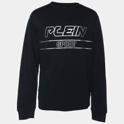 Plein Sport Navy Blue Jersey Logo Sweatshirt XL