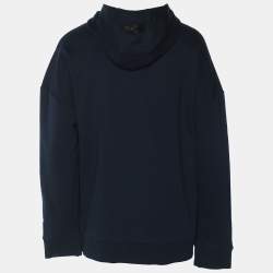 Plein Sport Navy Blue Jersey Tiger Print Hoodie L