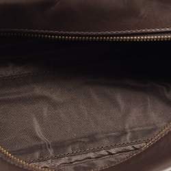 Pre Owned Polo Ralph Lauren Dark Brown Leather Toiletry Bag