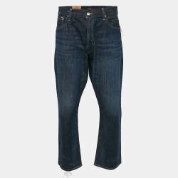 Pre Owned Polo Ralph Lauren Blue Denim Hampton Relax Fit Straight Jeans XXL Waist 38"