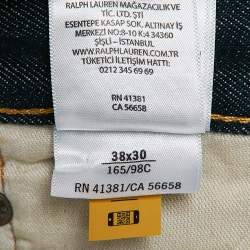 Pre Owned Polo Ralph Lauren Blue Denim Hampton Relax Fit Straight Jeans XXL Waist 38"