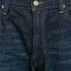 Pre Owned Polo Ralph Lauren Blue Denim Hampton Relax Fit Straight Jeans XXL Waist 38"