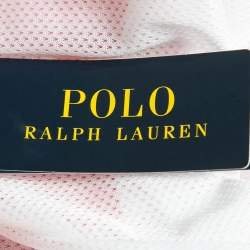 Pre Owned Polo Ralph Lauren Orange Polo Print Synthetic Track Pants XXL