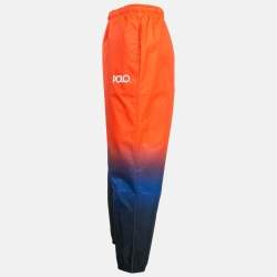 Pre Owned Polo Ralph Lauren Orange Polo Print Synthetic Track Pants XXL