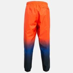 Pre Owned Polo Ralph Lauren Orange Polo Print Synthetic Track Pants XXL