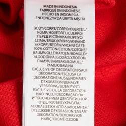 Pre Owned Polo Ralph Lauren Red Embroidered Cotton Pique Classic Fit Polo T-Shirt M