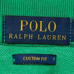Polo Ralph Lauren Green Tie-Dye Cotton Custom Fit Polo T-Shirt M