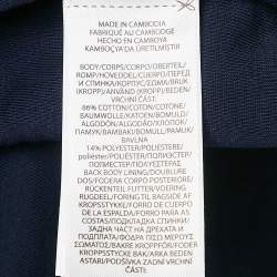 Pre Owned Polo Ralph Lauren Navy Blue Triple Pony Embroidery Cotton Knit Bomber Jacket S