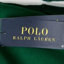 Polo Ralph Lauren Green Embroidered Jersey Zip-Up Track Jacket S