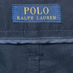 Pre Owned Polo Ralph Lauren Navy Blue Cotton Trousers L Waist 34"