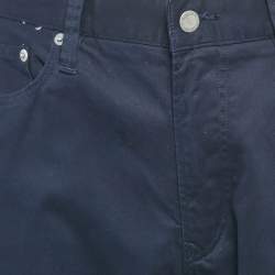 Pre Owned Polo Ralph Lauren Navy Blue Cotton Trousers L Waist 34"