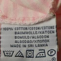 Pre Owned Polo Ralph Lauren Carmel Pink Stripe Cotton Polo T-Shirt XL