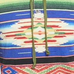 Pre Owned Polo Ralph Lauren Multicolor Serape Print Cotton Pique Popover Hoodie S